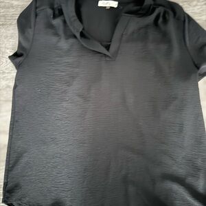 Valerie Stevens Black Textured Blouse